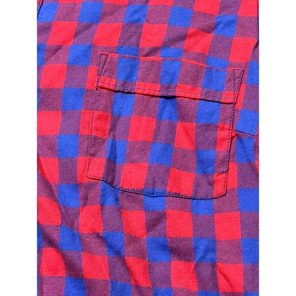 J. Crew 100% Cotton Plaid Shirt Women's Size Small Red Blue Medium weight Excell - Picture 6 of 8